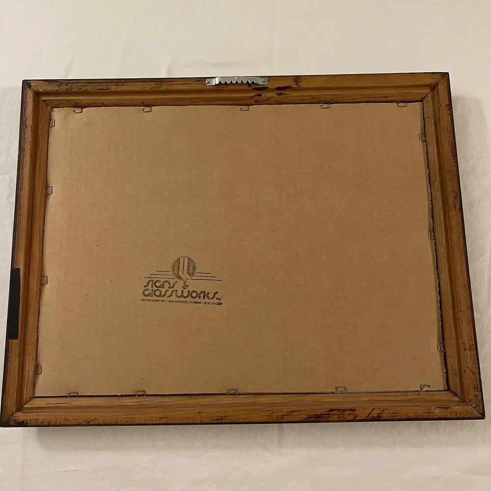 Charles Krug Napa Valley Wines‎ Art SignMirror Framed Rare